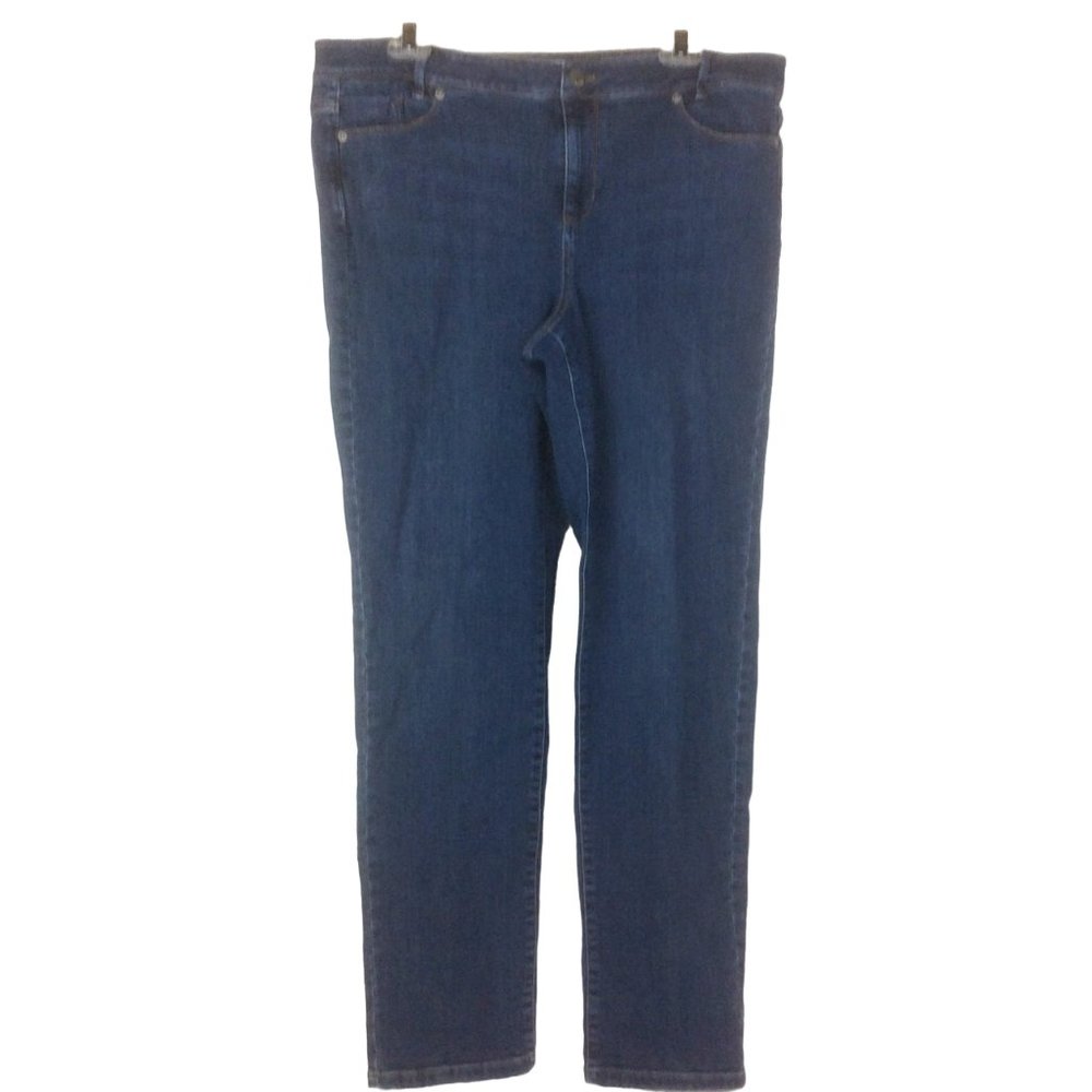 J. Jill Women's Straight Leg Jeans in Dark Blue Denim